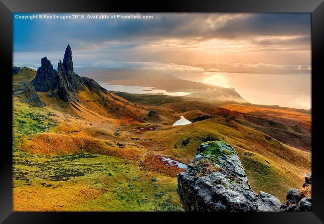  Lone scotland skye Framed Print by Derrick Fox Lomax