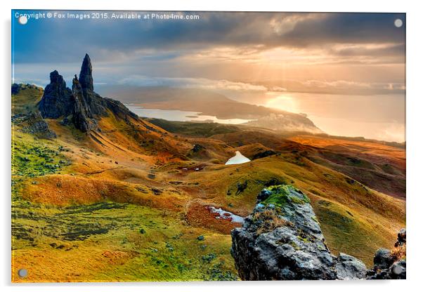  Lone scotland skye Acrylic by Derrick Fox Lomax