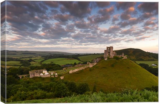  Corfe castle  Canvas Print by Shaun Jacobs