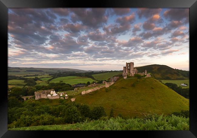  Corfe castle  Framed Print by Shaun Jacobs