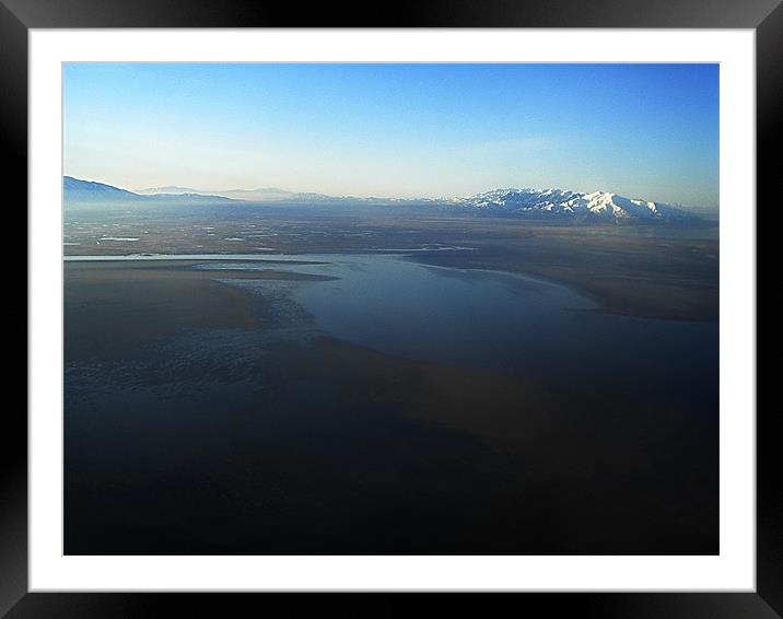 South end of the Great Salt Lake Framed Mounted Print by Patti Barrett