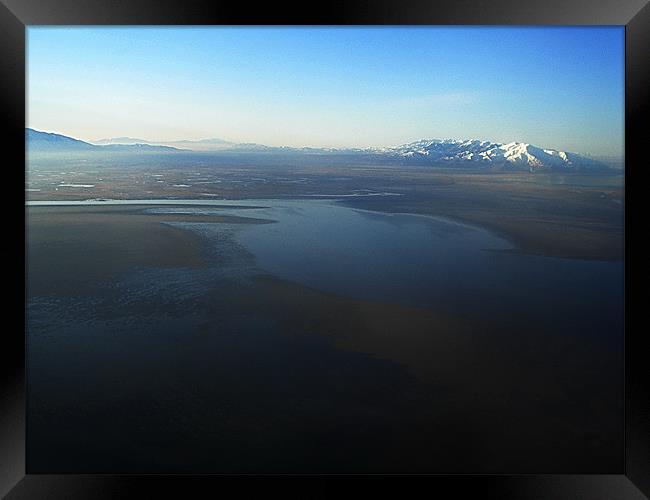South end of the Great Salt Lake Framed Print by Patti Barrett