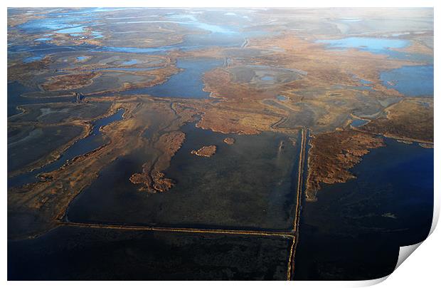 Great Salt Lake Tidal Pools Print by Patti Barrett