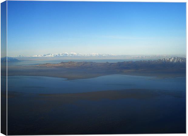 Utah Rocky Mountains and the Great Salt Lake Canvas Print by Patti Barrett