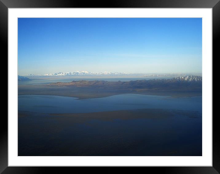 Utah Rocky Mountains and the Great Salt Lake Framed Mounted Print by Patti Barrett