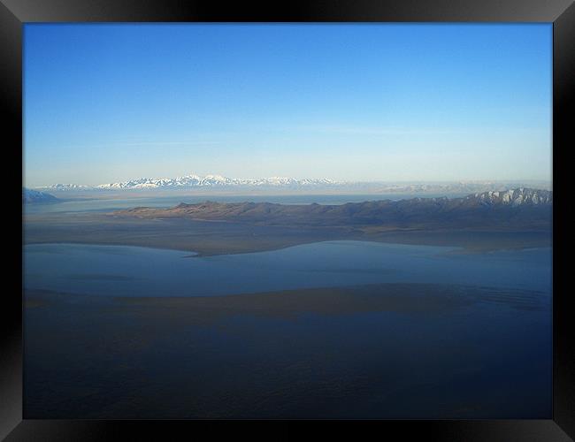 Utah Rocky Mountains and the Great Salt Lake Framed Print by Patti Barrett