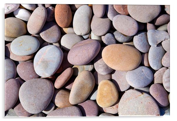 Budleigh Pebbles Acrylic by Malcolm Smith
