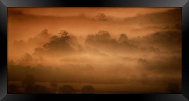  Box Hill Mist Framed Print by Clive Eariss