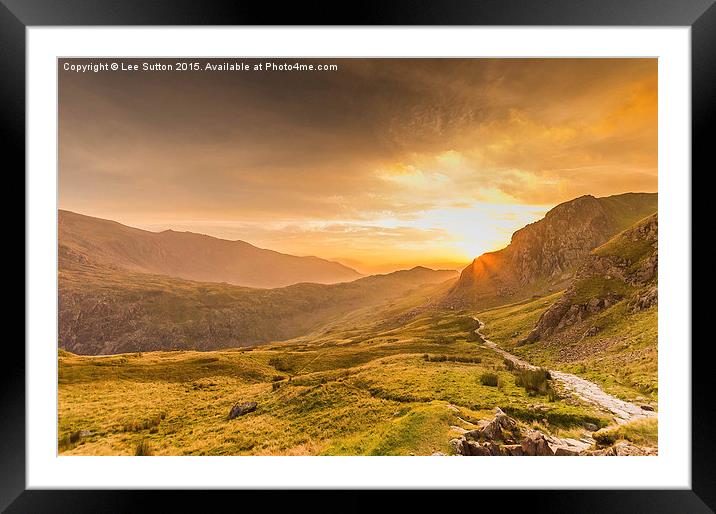  Sunrise above Pen Y Pass Framed Mounted Print by Lee Sutton