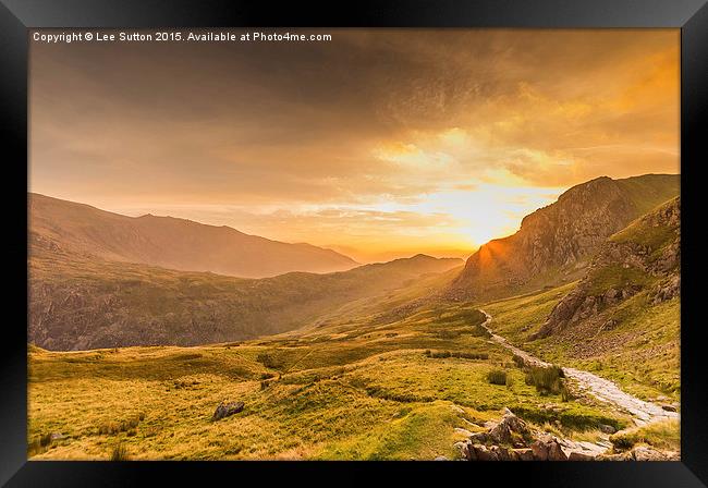  Sunrise above Pen Y Pass Framed Print by Lee Sutton