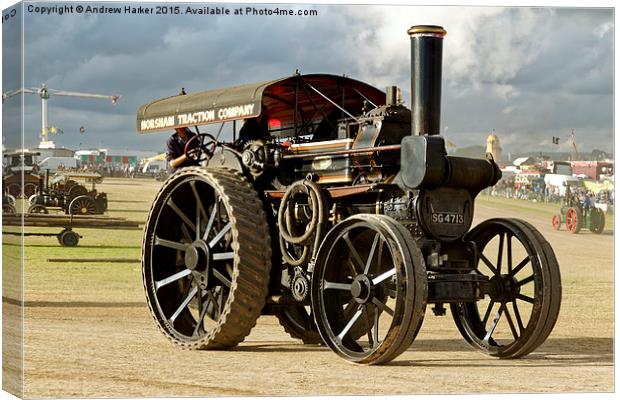 Fowler 8nhp Steam Engine "The Great North" Canvas Print by Andrew Harker