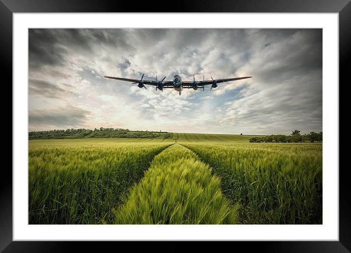 Lancaster, Britains Bomber Framed Mounted Print by J Biggadike