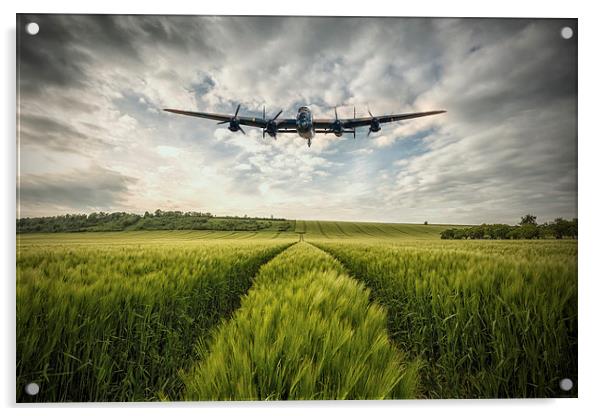 Lancaster, Britains Bomber Acrylic by J Biggadike