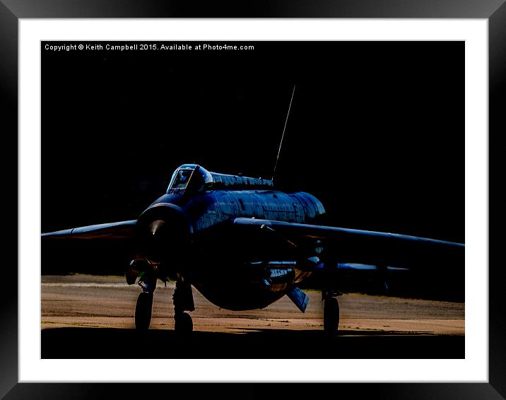  Blue Lightning Framed Mounted Print by Keith Campbell