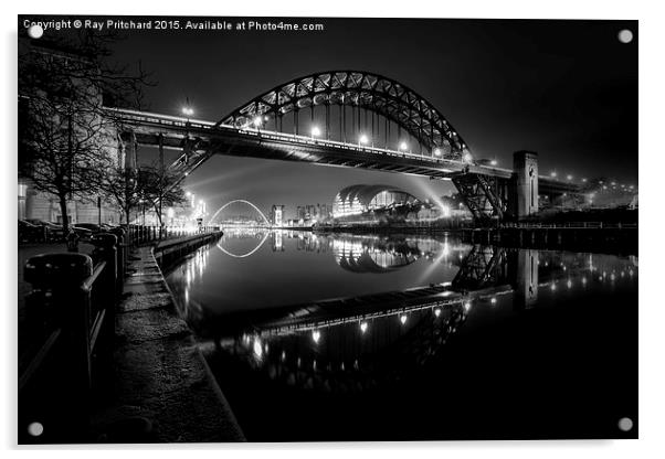 Tyne Bridge Reflections Acrylic by Ray Pritchard
