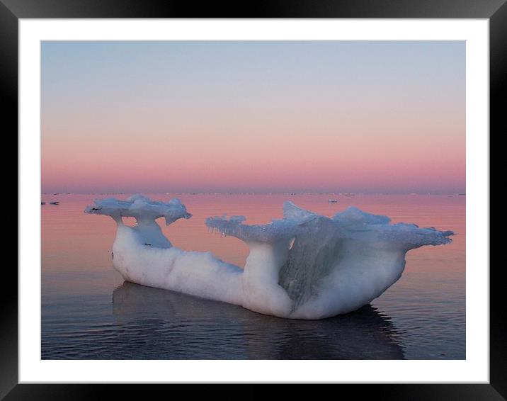  Viking Iceberg Ship Framed Mounted Print by dan Comeau