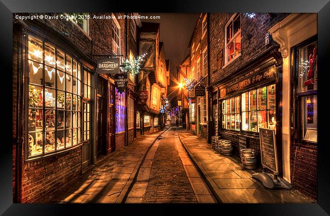  The Shambles at Christmas Framed Print by David Oxtaby  ARPS