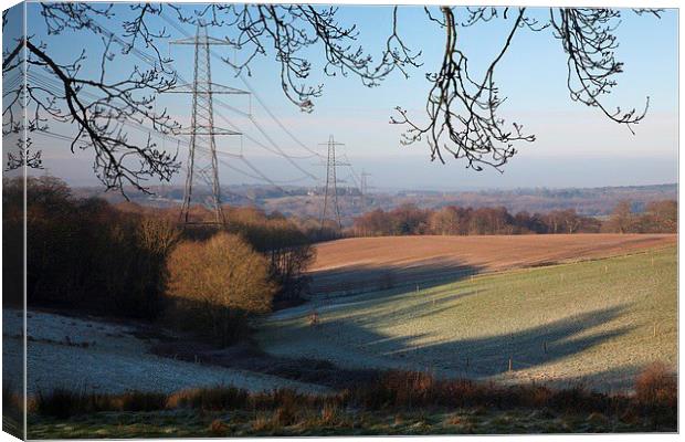  Winter scene, East Sussex Canvas Print by Stephen Prosser