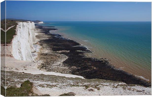  Cliff top view Canvas Print by Stephen Prosser