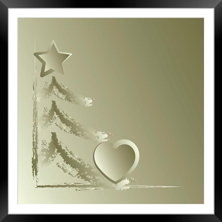 Heart for Christmas Framed Mounted Print by Marinela Feier