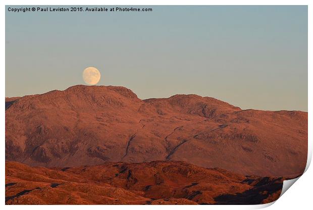  MOON RISING over Hard Knott  Print by Paul Leviston