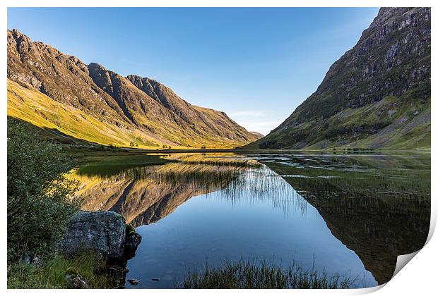  Loch Actriochtan Reflected Print by Nick Rowland