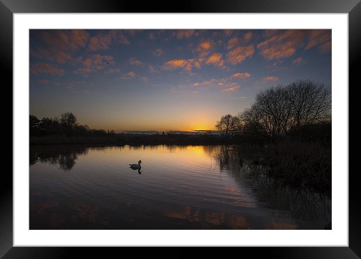  Sunset at Cattawade Framed Mounted Print by Nick Rowland