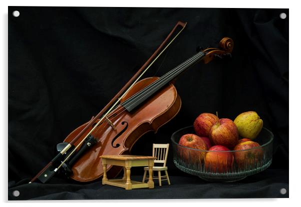  Einsteins Violin Theory Acrylic by Nick Rowland