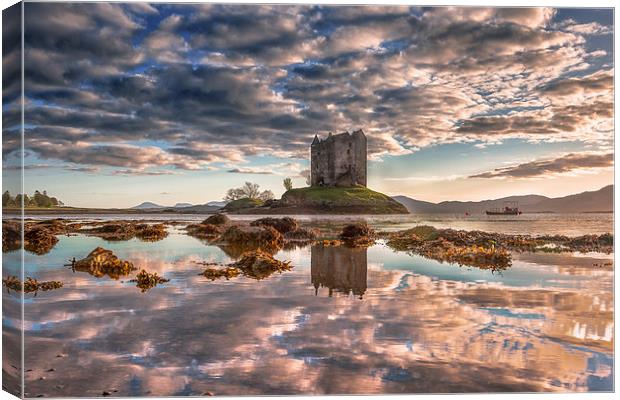  Castle Stalker Reflected Canvas Print by Nick Rowland