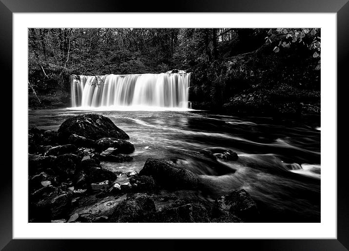  Sgwd Ddwli Isaf Waterfall Framed Mounted Print by Stephen Jones