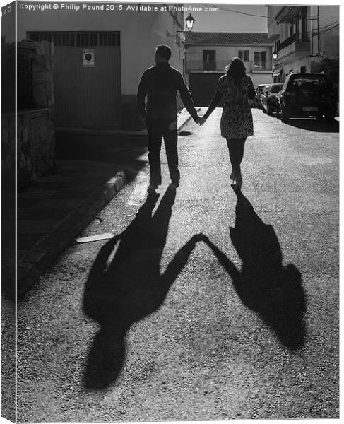  Lovers and Shadows Canvas Print by Philip Pound
