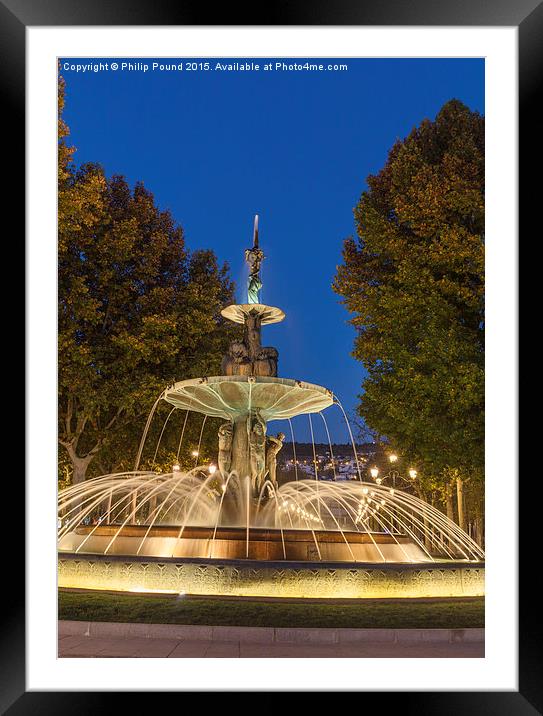  Pomegranate Fountain in Granada, Spain Framed Mounted Print by Philip Pound