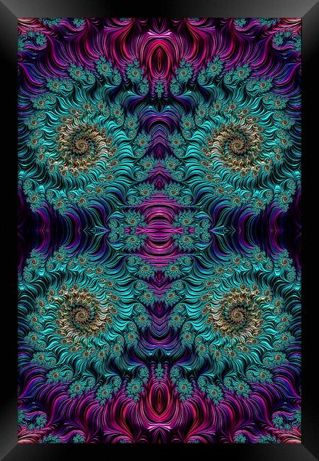 Aqua Swirl 3 Framed Print by Steve Purnell