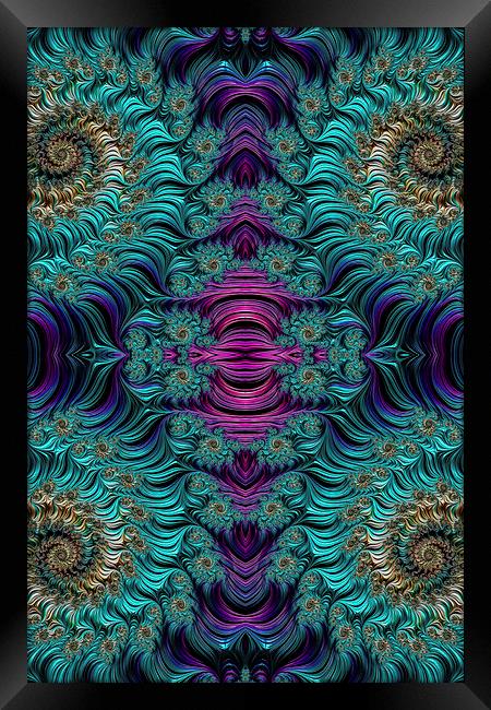 Aqua Swirl 2 Framed Print by Steve Purnell