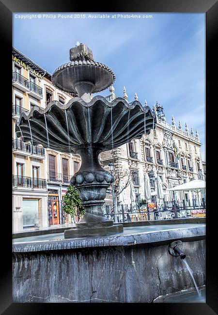  Fountain in Granada in Spain Framed Print by Philip Pound