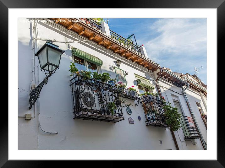  Spanish Balcony Framed Mounted Print by Philip Pound