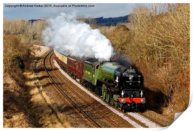 Peppercorn class steam locomotive Tornado Print by Andrew Harker