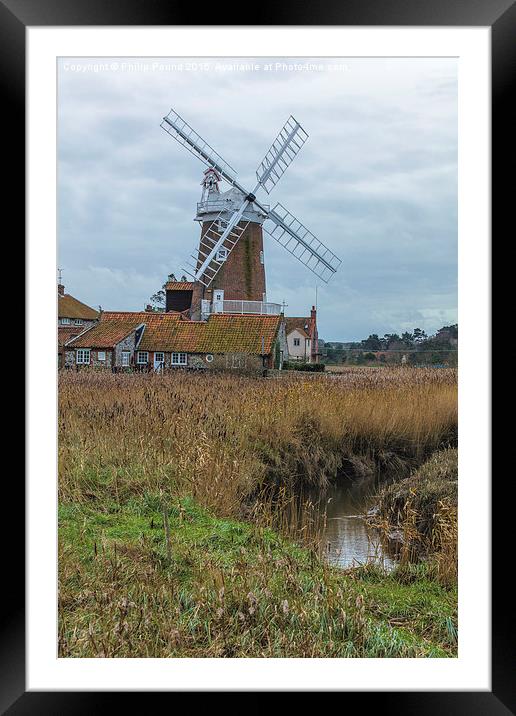  Windmill at Cley in Norfolk Framed Mounted Print by Philip Pound