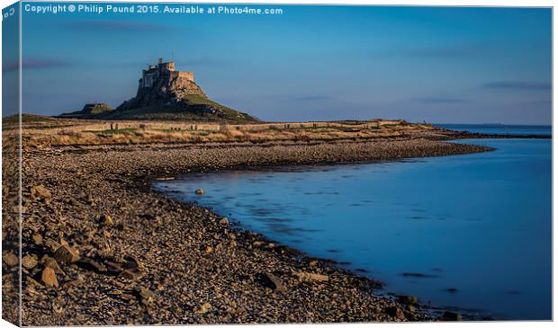  High Tide at Lindisfarne Castle Canvas Print by Philip Pound