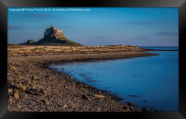  High Tide at Lindisfarne Castle Framed Print by Philip Pound