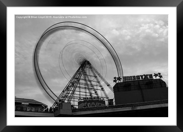  Blackpool Ferris Wheel Framed Mounted Print by Brian Lloyd