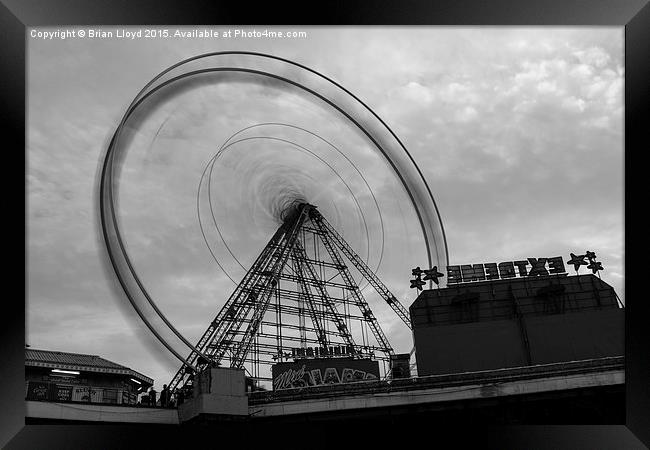  Blackpool Ferris Wheel Framed Print by Brian Lloyd