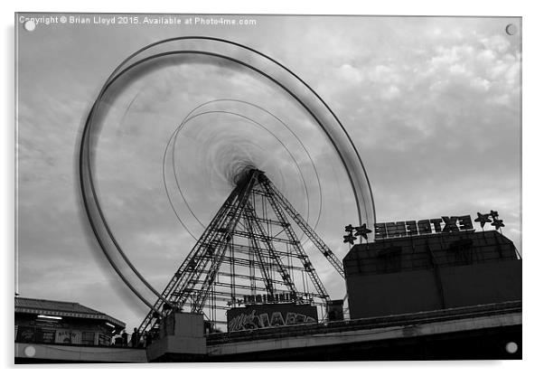  Blackpool Ferris Wheel Acrylic by Brian Lloyd