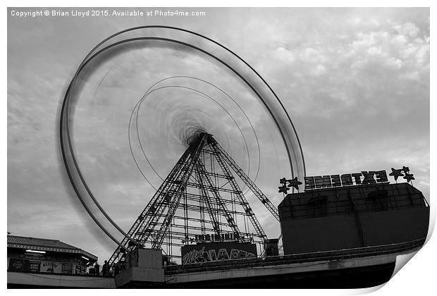  Blackpool Ferris Wheel Print by Brian Lloyd