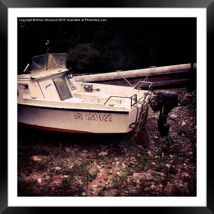  Abandoned Boats at Lake Guerlédan, Bretagne, Fran Framed Mounted Print by Brian Sharland