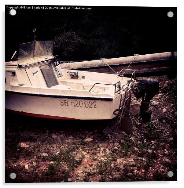  Abandoned Boats at Lake Guerlédan, Bretagne, Fran Acrylic by Brian Sharland