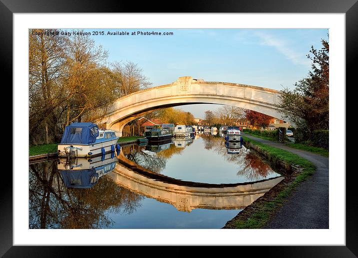 Golden Light On The Lancaster Canal Bridge Framed Mounted Print by Gary Kenyon