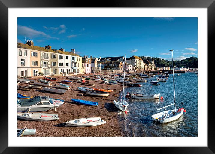  Boats on Teignmouth Back Beach  Framed Mounted Print by Rosie Spooner