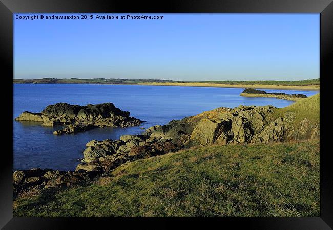  SUNNY DAY ON ANGLESEY Framed Print by andrew saxton
