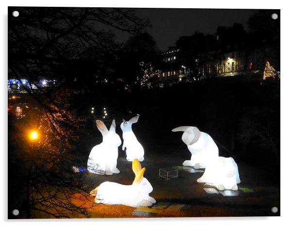  Aberdeen Bunny Sculptures Acrylic by ian jackson